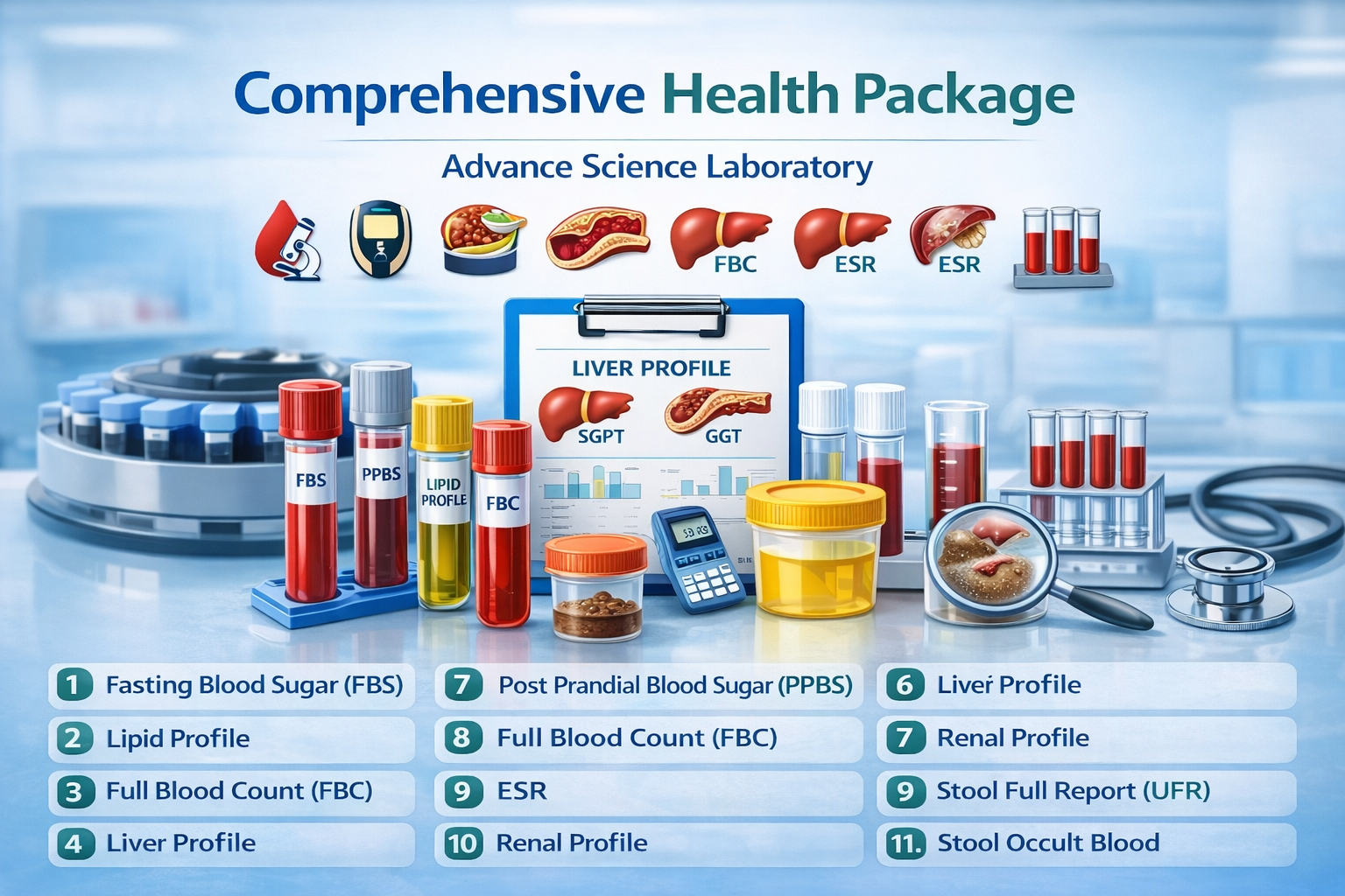 Comprehensive Lab Work Advance Science Laboratory - Professional Medical Testing Services